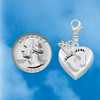Silver Plated Baby Feet Heart Locket - Silver Plated Clip on Charm with Mini Year 2026 Jewelry Ideas and Examples