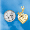 Gold-tone Baby Feet Heart Locket - Gold-tone Plated Clip on Charm with Mini Year 2026 Jewelry Ideas and Examples