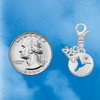 Silver Plated Hummingbird Disc - Silver Plated Clip on Charm with Mini Year 2026 Jewelry Ideas and Examples