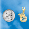 Gold-tone Hummingbird Disc - Gold-tone Plated Clip on Charm with Mini Year 2026 Jewelry Ideas and Examples