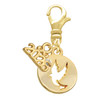 Gold-tone Dove Disc - Gold-tone Plated Clip on Charm with Mini Year 2026: Year to Remember Jewelry Gift - Celebrations