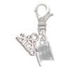 Tea Cup - Silver Plated Clip on Charm with Mini Year 2026: Year to Remember Jewelry Gift - Celebrations