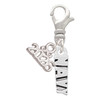 Navy - Silver Plated Clip on Charm with Mini Year 2026: Year to Remember Jewelry Gift - Celebrations