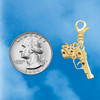 Gold-tone Handgun - Gold-tone Plated Clip on Charm with Mini Year 2026 Jewelry Ideas and Examples
