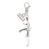 Silver Plated Rifle - Silver Plated Clip on Charm with Mini Year 2026: Year to Remember Jewelry Gift - Celebrations