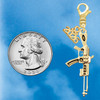 Gold-tone Rifle - Gold-tone Plated Clip on Charm with Mini Year 2026 Jewelry Ideas and Examples