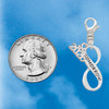Today Tomorrow Infinity Sign - Silver Plated Clip on Charm with Mini Year 2026 Jewelry Ideas and Examples