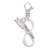 True Love Infinity Sign - Silver Plated Clip on Charm with Mini Year 2026: Year to Remember Jewelry Gift - Celebrations