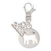 Silver Plated Lamb Silhouette - Silver Plated Clip on Charm with Mini Year 2026: Year to Remember Jewelry Gift - Celebrations