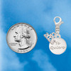 Silver Plated Te Quiero Disc - Silver Plated Clip on Charm with Mini Year 2026 Jewelry Ideas and Examples