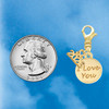 Gold-tone I Love You Disc - Gold-tone Plated Clip on Charm with Mini Year 2026 Jewelry Ideas and Examples