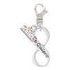 Te Quiero Infinity Sign - Silver Plated Clip on Charm with Mini Year 2026: Year to Remember Jewelry Gift - Celebrations