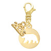 Gold-tone Bear Silhouette - Gold-tone Plated Clip on Charm with Mini Year 2026: Year to Remember Jewelry Gift - Celebrations
