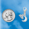 Silver Plated Small Crescent Moon - Silver Plated Clip on Charm with Mini Year 2026 Jewelry Ideas and Examples