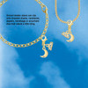 Gold-tone Small Crescent Moon - Gold-tone Plated Clip on Charm with Mini Year 2026