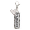 Silver Plated Fearless - Silver Plated Clip on Charm with Mini Year 2026: Year to Remember Jewelry Gift - Celebrations