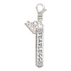 Silver Plated Fearless Bar - Silver Plated Clip on Charm with Mini Year 2026: Year to Remember Jewelry Gift - Celebrations