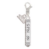 Silver Plated Spin On Bar - Silver Plated Clip on Charm with Mini Year 2026: Year to Remember Jewelry Gift - Celebrations