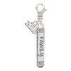 Silver Plated Family Bar - Silver Plated Clip on Charm with Mini Year 2026: Year to Remember Jewelry Gift - Celebrations