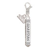 Silver Plated Guardian Angel Bar - Silver Plated Clip on Charm with Mini Year 2026: Year to Remember Jewelry Gift - Celebrations