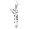 Silver Plated Best Friends Forever Bar - Silver Plated Clip on Charm with Mini Year 2026: Year to Remember Jewelry Gift - Celebrations