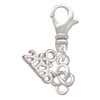 Silver Plated Mini Celtic Knot - Silver Plated Clip on Charm with Mini Year 2026: Year to Remember Jewelry Gift - Celebrations