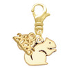 Gold-tone Squirrel - Gold-tone Plated Clip on Charm with Mini Year 2026: Year to Remember Jewelry Gift - Celebrations