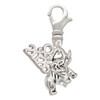 Silver Plated Mini 3-D Elephant - Silver Plated Clip on Charm with Mini Year 2026: Year to Remember Jewelry Gift - Celebrations