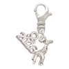 Silver Plated Mini Giraffe - Silver Plated Clip on Charm with Mini Year 2026: Year to Remember Jewelry Gift - Celebrations