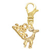 Gold-tone Mini Giraffe - Gold-tone Plated Clip on Charm with Mini Year 2026: Year to Remember Jewelry Gift - Celebrations