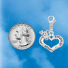 Silver Plated Heart with 3 AB Crystals - Stronger Braver Smarter - Silver Plated Clip on Charm with Mini Year 2026 Jewelry Ideas and Examples