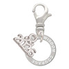 Silver Plated Courage Strength Wisdom Infinity Ring - Silver Plated Clip on Charm with Mini Year 2026: Year to Remember Jewelry Gift - Celebrations