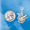 Silver Plated Birds Nest with Imitation Pearl Eggs - Silver Plated Clip on Charm with Mini Year 2026 Jewelry Ideas and Examples