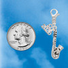 Silver Plated Saxophone - Silver Plated Clip on Charm with Mini Year 2026 Jewelry Ideas and Examples
