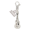 Silver Plated Guitar - Silver Plated Clip on Charm with Mini Year 2026: Year to Remember Jewelry Gift - Celebrations