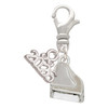 Silver Plated 3-D Grand Piano - Silver Plated Clip on Charm with Mini Year 2026: Year to Remember Jewelry Gift - Celebrations