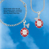 Silver Plated Red Always Loved Fire Department Shield - Silver Plated Clip on Charm with Mini Year 2026