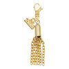 Gold-tone Small Tassel - Gold-tone Plated Clip on Charm with Mini Year 2026: Year to Remember Jewelry Gift - Celebrations