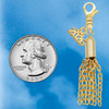 Gold-tone Small Tassel - Gold-tone Plated Clip on Charm with Mini Year 2026 Jewelry Ideas and Examples