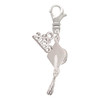 Silver Plated 3-D Graduation Hat - Silver Plated Clip on Charm with Mini Year 2026: Year to Remember Jewelry Gift - Celebrations
