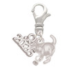 Silver Plated Cat with Yarn - Silver Plated Clip on Charm with Mini Year 2026: Year to Remember Jewelry Gift - Celebrations