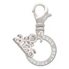 Silver Plated Best Friend Eternity Ring - Silver Plated Clip on Charm with Mini Year 2026: Year to Remember Jewelry Gift - Celebrations