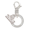 Silver Plated Daughter Eternity Ring - Silver Plated Clip on Charm with Mini Year 2026: Year to Remember Jewelry Gift - Celebrations