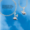 Silver Plated 3-D Graduation Hat with 2028 - Silver Plated Clip on Charm with Mini Year 2026