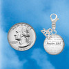 Silver Plated Domed Psalm 23:1 - Silver Plated Clip on Charm with Mini Year 2026 Jewelry Ideas and Examples