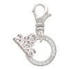 Silver Plated Friends Eternity Ring - Silver Plated Clip on Charm with Mini Year 2026: Year to Remember Jewelry Gift - Celebrations