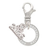 Silver Plated Goddaughter Eternity Ring - Silver Plated Clip on Charm with Mini Year 2026: Year to Remember Jewelry Gift - Celebrations