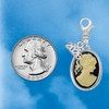 Silver Plated Small Black Oval Cameo - Silver Plated Clip on Charm with Mini Year 2026 Jewelry Ideas and Examples