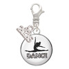 Silver Plated Domed Contemporary Dance Splits - Silver Plated Clip on Charm with Mini Year 2026: Year to Remember Jewelry Gift - Celebrations