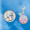 Silver Plated Domed Multi Color DA - Silver Plated Clip on Charm with Mini Year 2026 Jewelry Ideas and Examples